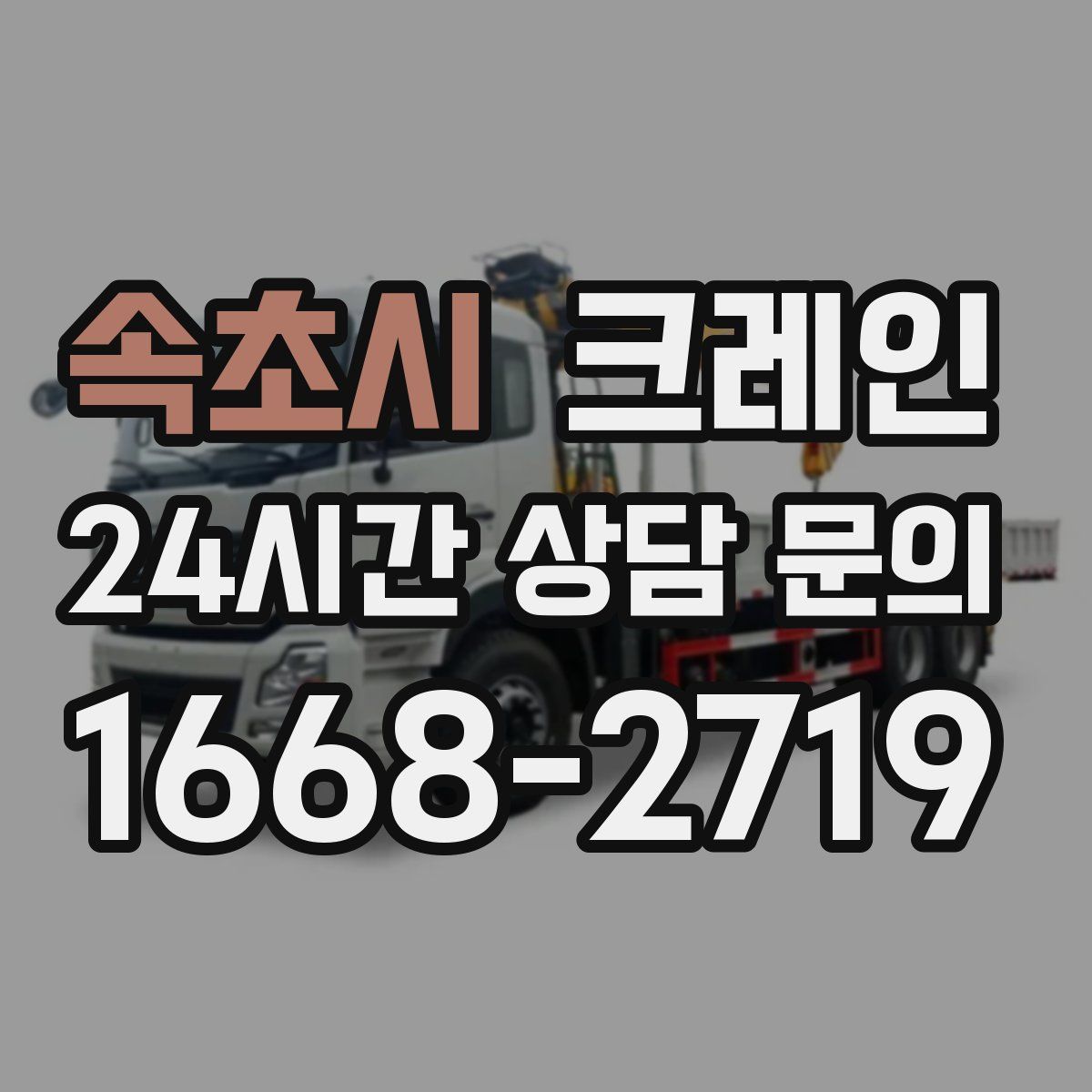 속초시 카고 크레인