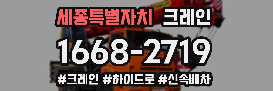 세종특별자치 크레인 작업