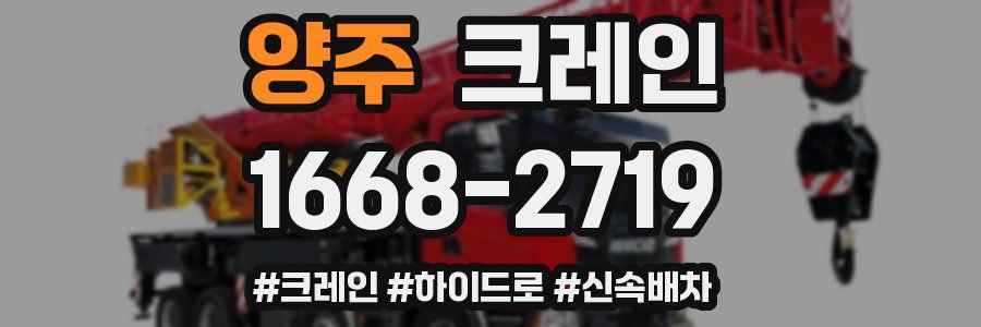 양주 크레인 작업