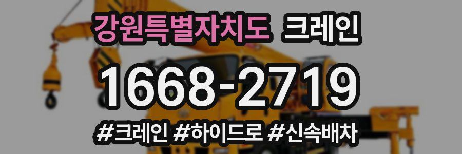 강원특별자치도 크레인 작업