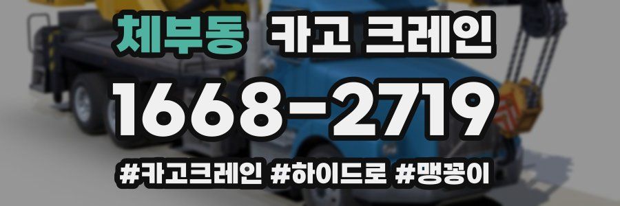 체부동 크레인 작업