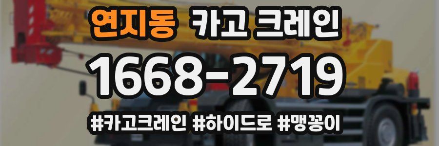 연지동 크레인 작업