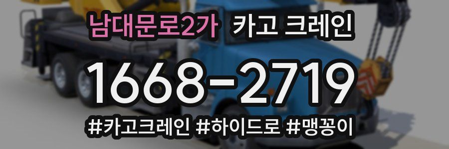 남대문로2가 크레인 작업