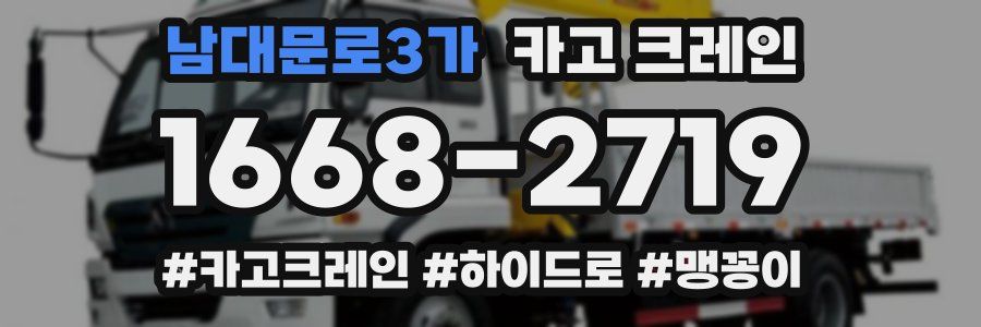 남대문로3가 크레인 작업