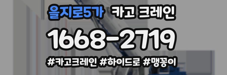 을지로5가 크레인 작업