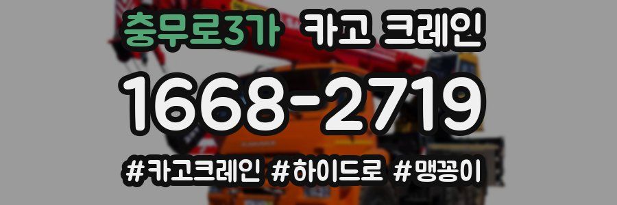 충무로3가 크레인 작업