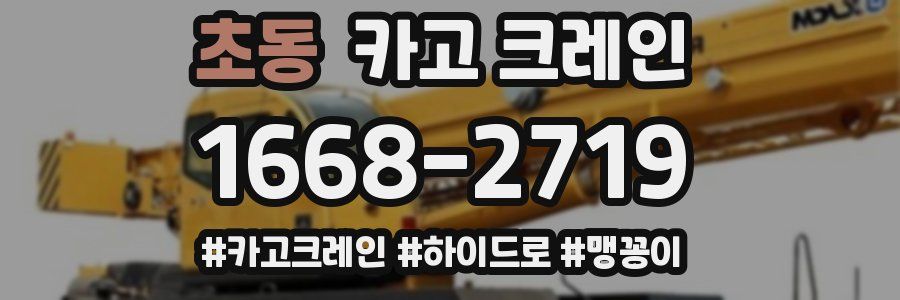 초동 크레인 작업