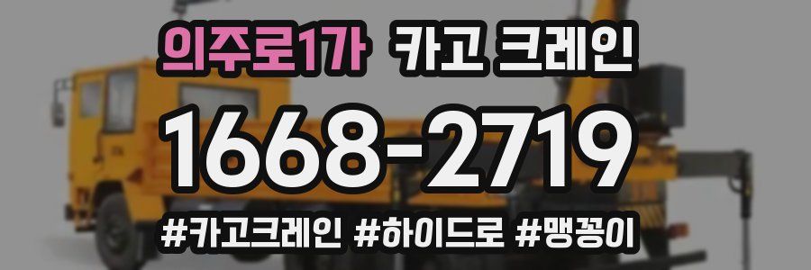 의주로1가 크레인 작업