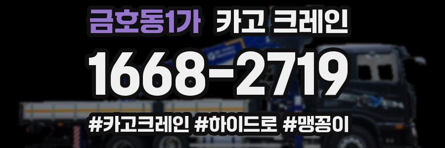 금호동1가 크레인 작업