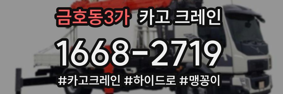 금호동3가 크레인 작업