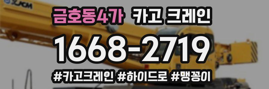 금호동4가 크레인 작업