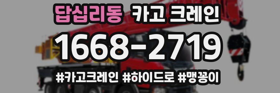 답십리동 크레인 작업