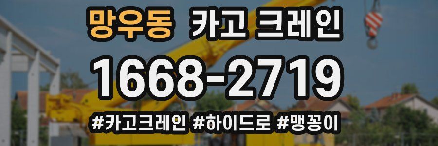 망우동 크레인 작업