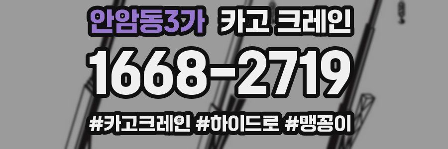 안암동3가 크레인 작업