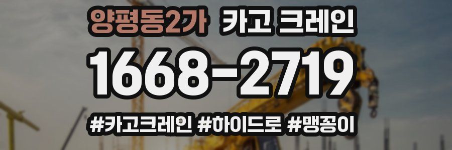 양평동2가 크레인 작업