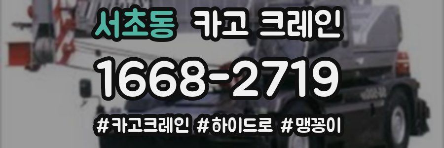 서초동 크레인 작업