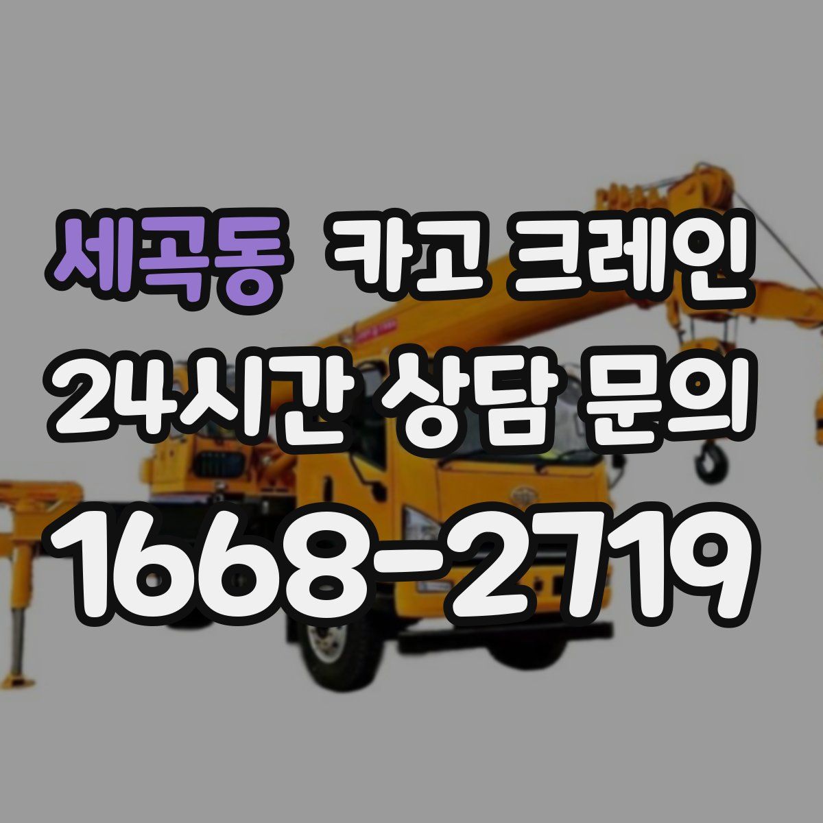 세곡동 카고 크레인