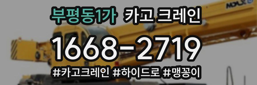 부평동1가 크레인 작업