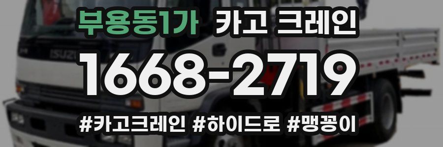 부용동1가 크레인 작업