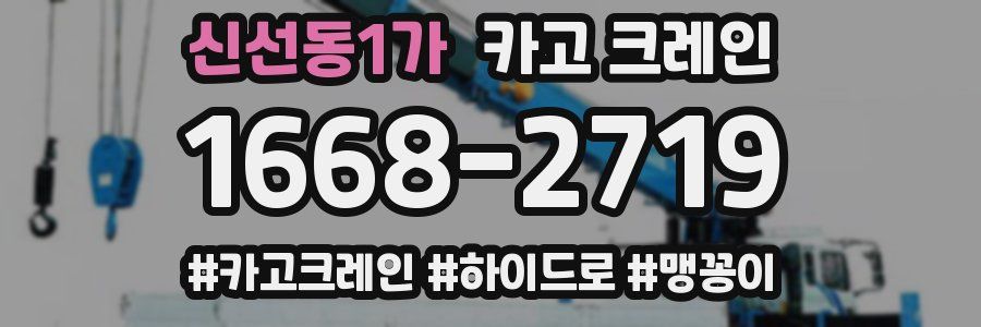 신선동1가 크레인 작업