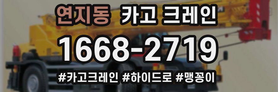 연지동 크레인 작업