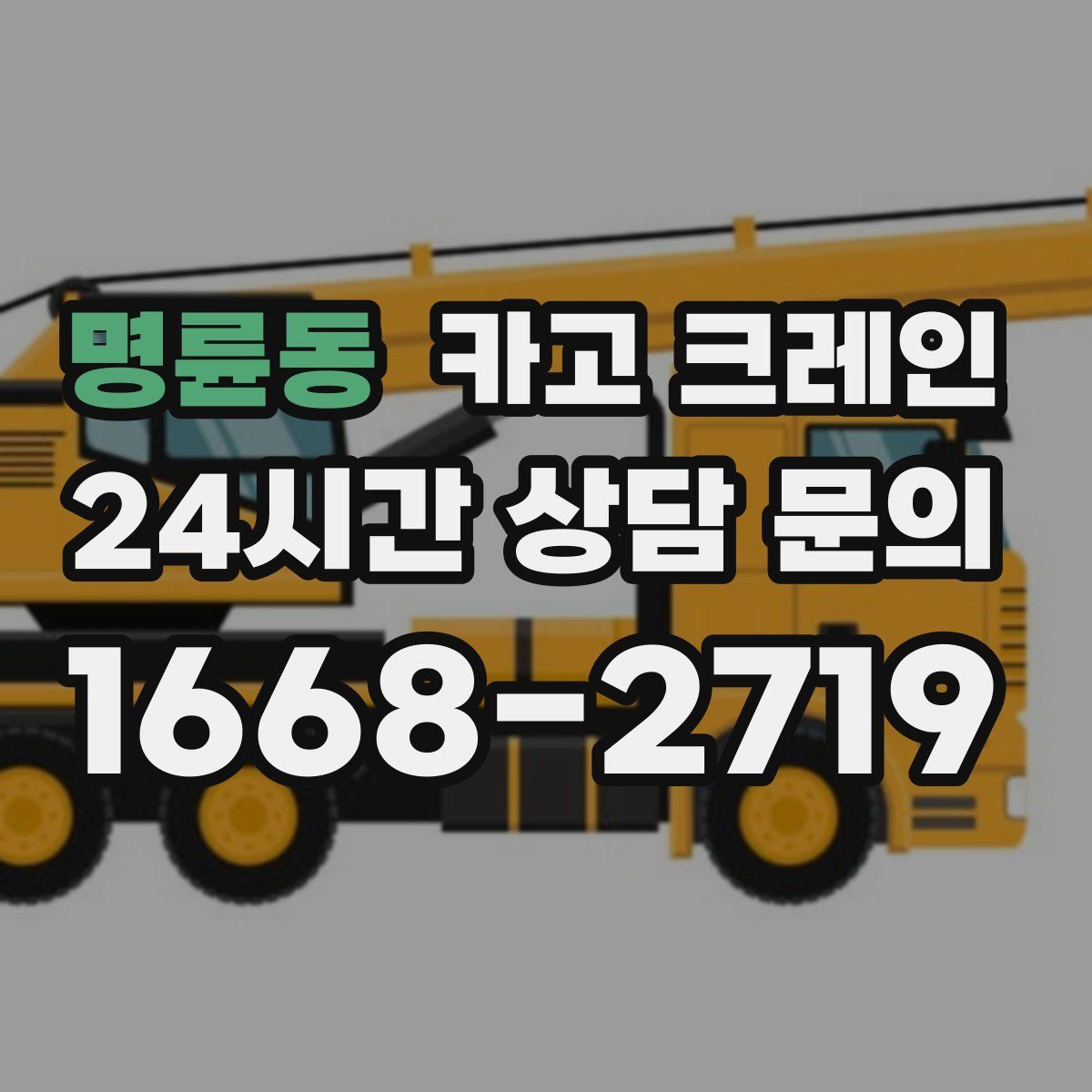 명륜동 카고 크레인