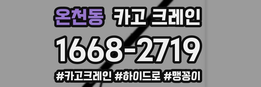 온천동 크레인 작업