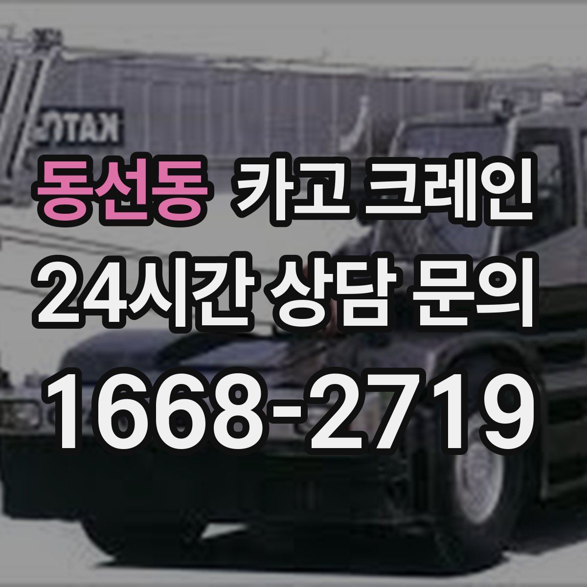 동선동 카고 크레인