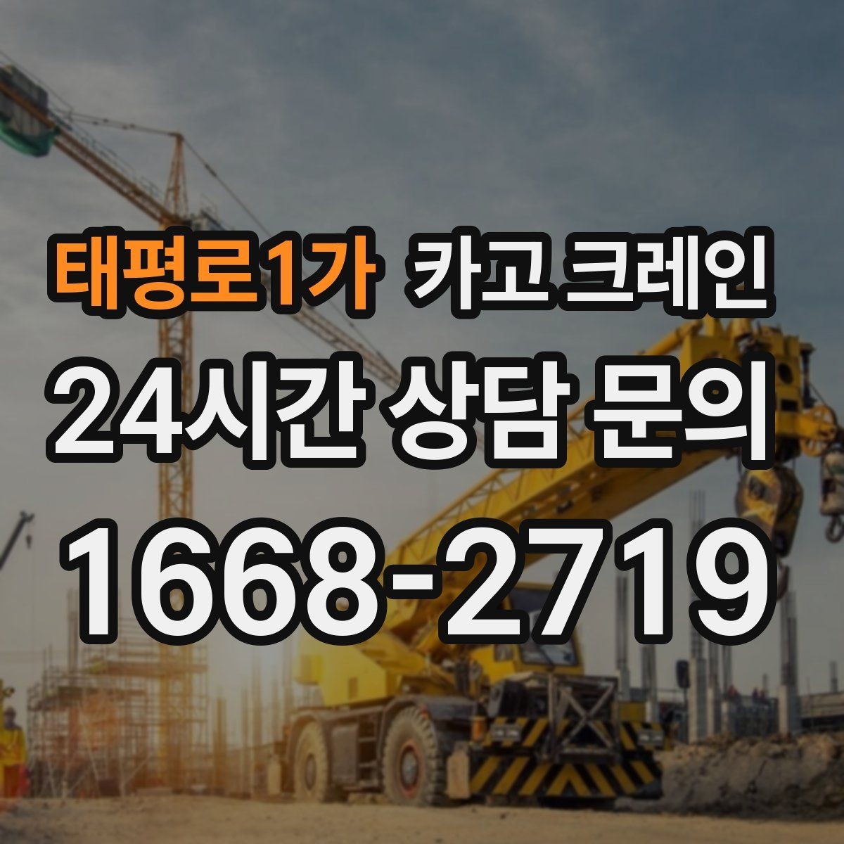 태평로1가 카고 크레인 자재 무게를 모를 때 안전하게 진행