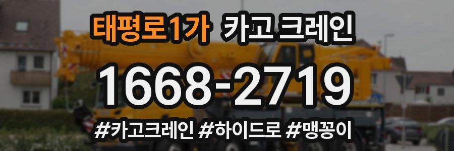 태평로1가 크레인 작업