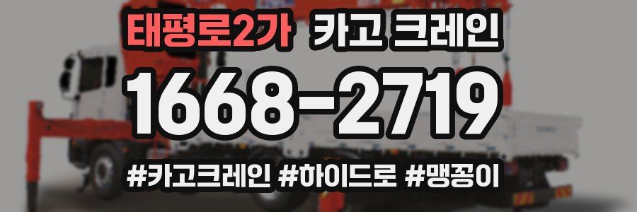 태평로2가 크레인 작업