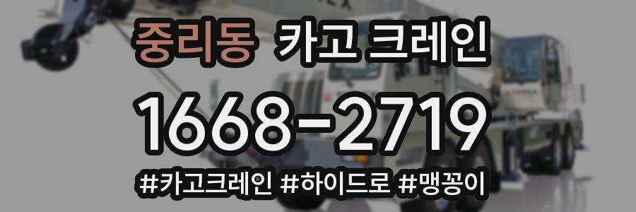 중리동 크레인 작업