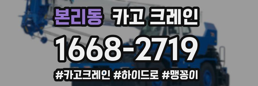 본리동 크레인 작업