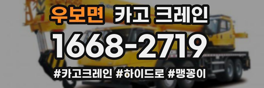우보면 크레인 작업