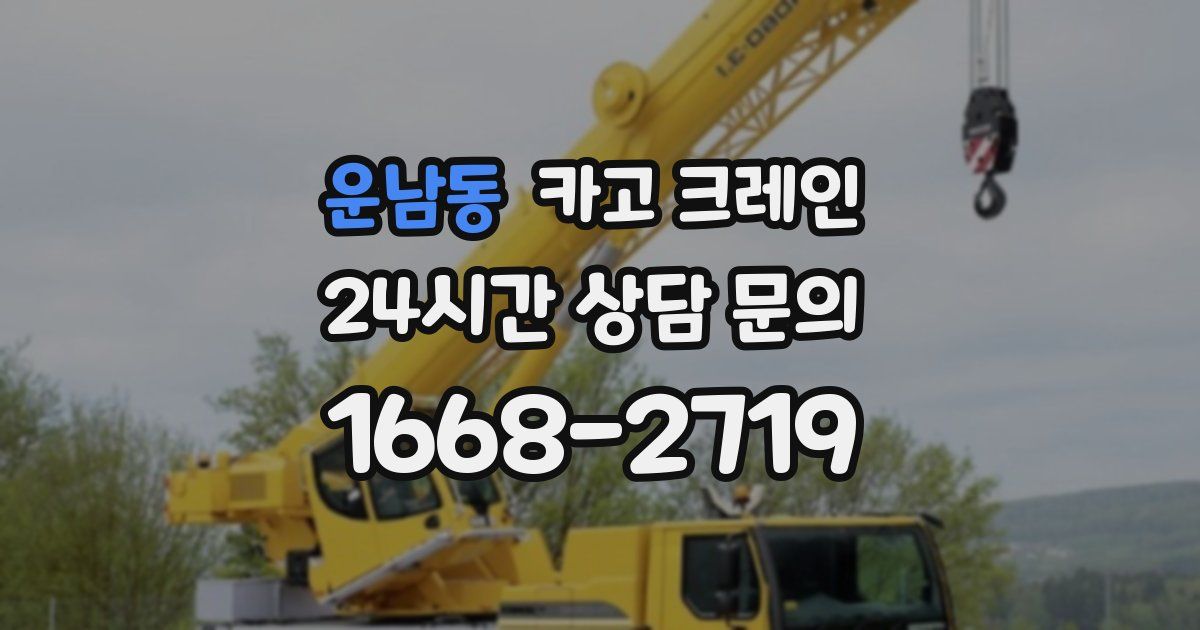 운남동 크레인