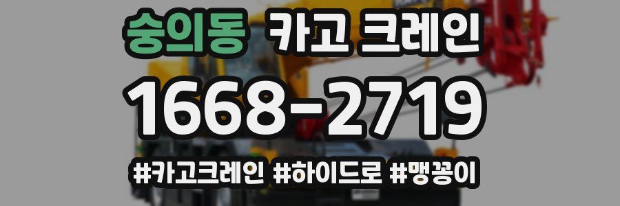 숭의동 크레인 작업