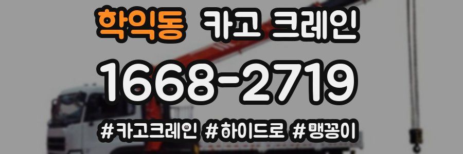 학익동 크레인 작업