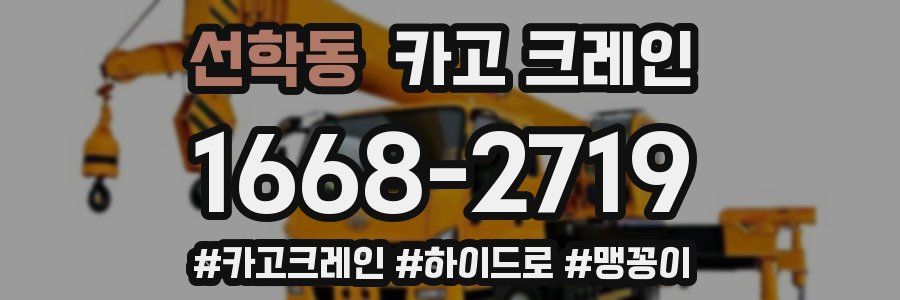 선학동 크레인 작업