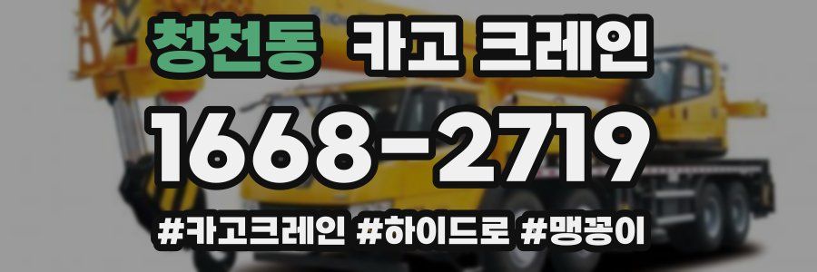 청천동 크레인 작업