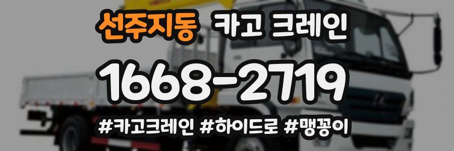선주지동 크레인 작업