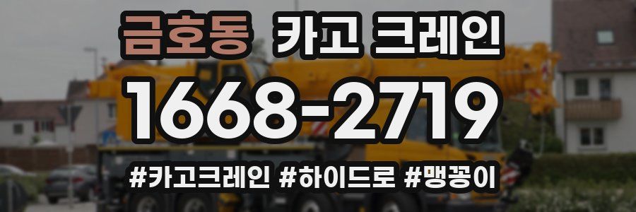 금호동 크레인 작업