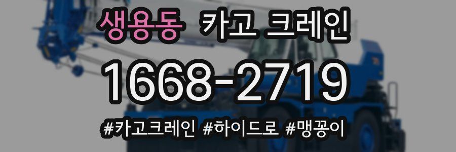 생용동 크레인 작업