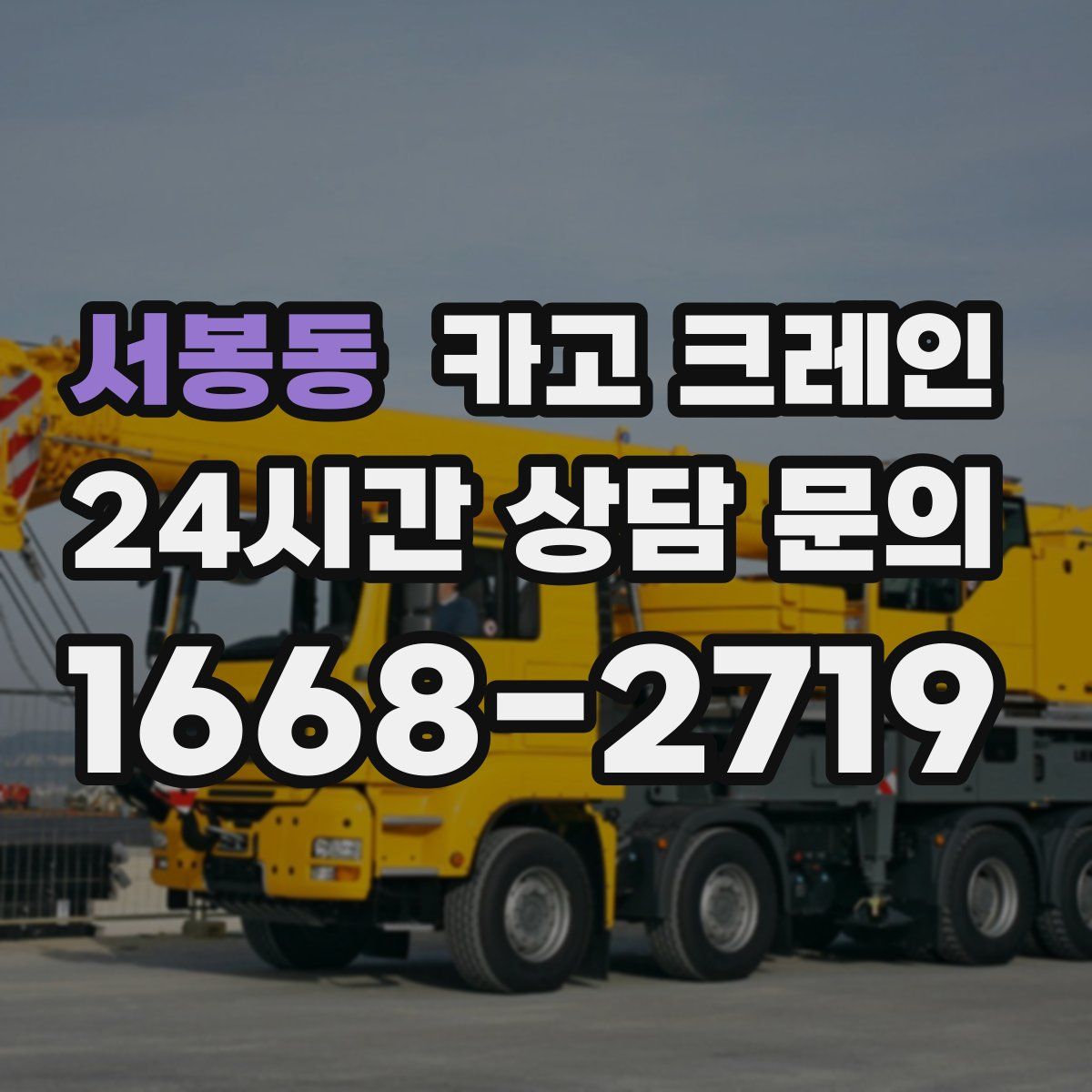 서봉동 카고 크레인