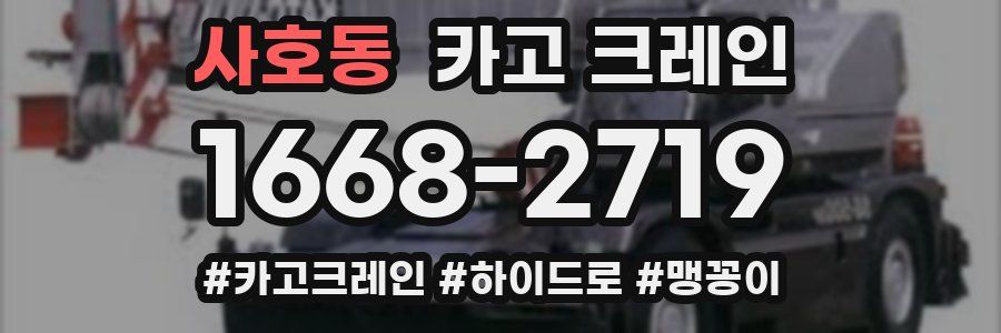 사호동 크레인 작업