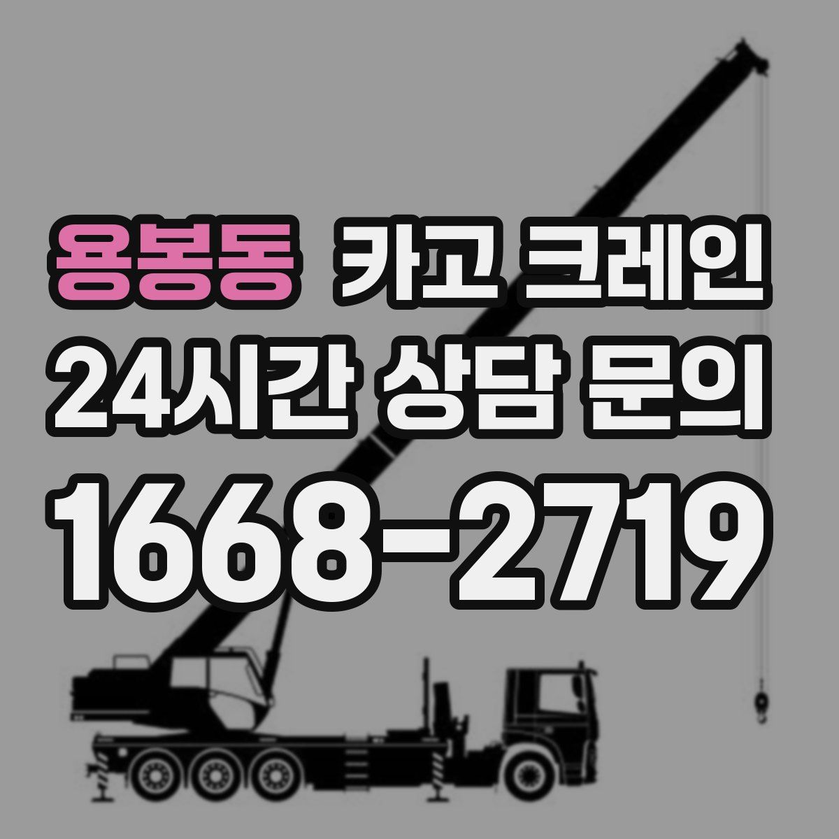 용봉동 카고 크레인