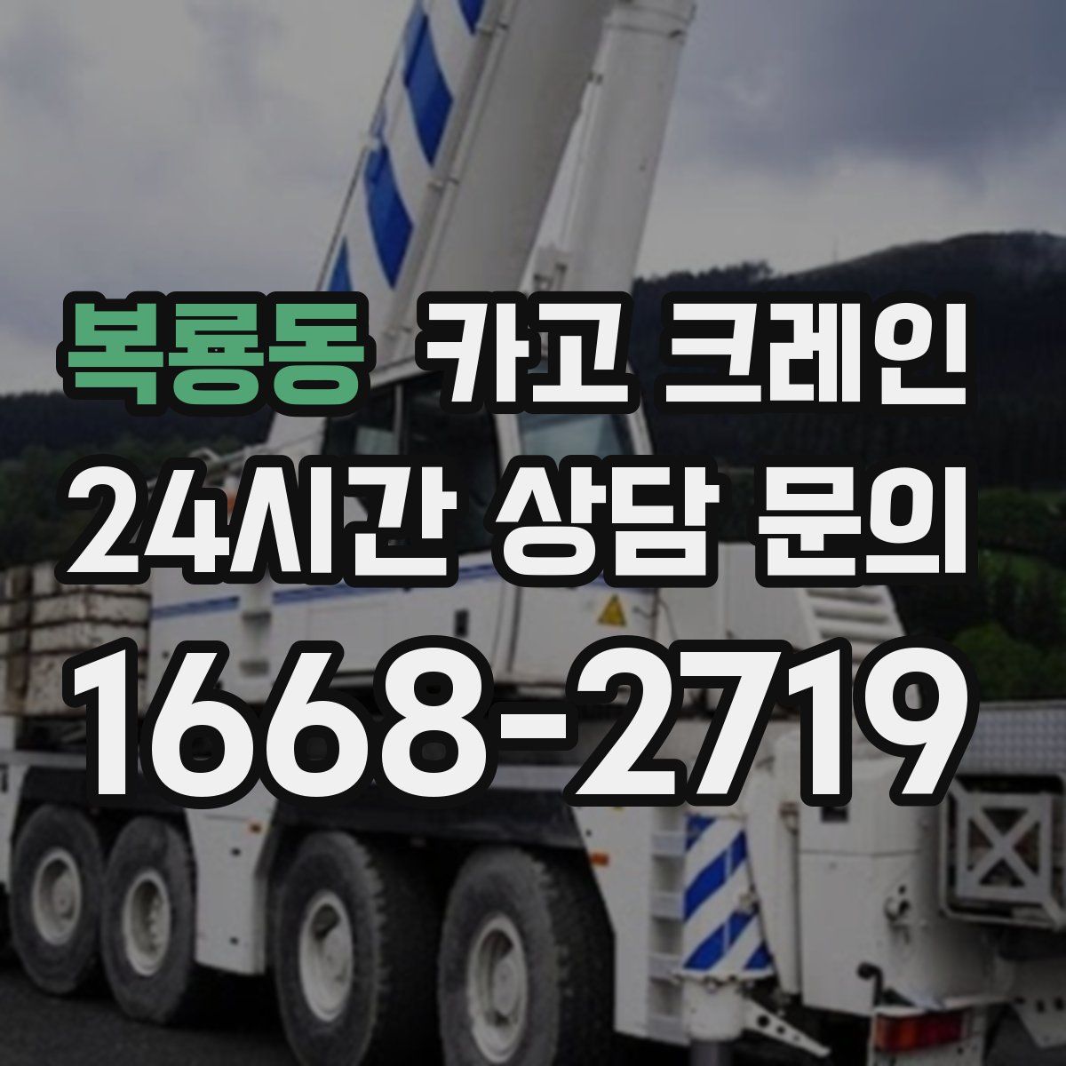 복룡동 카고 크레인