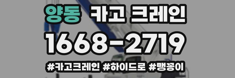 양동 크레인 작업