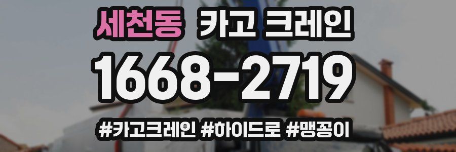 세천동 크레인 작업