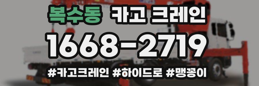 복수동 크레인 작업