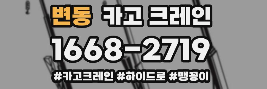 변동 크레인 작업